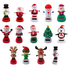 Load image into Gallery viewer, Solar Powered Automatic Swinging Dancing Christmas Doll Toy Car Interior Decorations Styling Home Decoration
