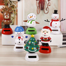Load image into Gallery viewer, Solar Powered Automatic Swinging Dancing Christmas Doll Toy Car Interior Decorations Styling Home Decoration