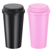 Load image into Gallery viewer, Portable Car Trash Can with Pop-up Lid Round Garbage Bin Auto Interior Waste Storage Cup Holder Trash Container