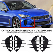 Load image into Gallery viewer, 2Pcs Car Front/Rea Bumper Side Vent & Grill Blade Trim for KIA Stinger 2017-2024 Bumper Canard Winglets Exterior Car Accessories