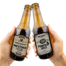 Load image into Gallery viewer, 16Pcs/Pack Halloween Wine Bottle Labels Stickers Terror Skeleton Decorative Stickers for Beer and Beverages