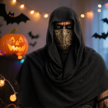 Load image into Gallery viewer, Cosplay Men's Medieval Pirate Retro Hood Scarf Black Coffee Wrap Cloak Renaissance Halloween Masquerade Costume Shoulder Cowl