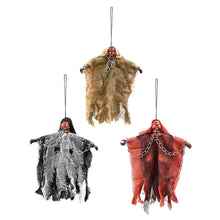 Load image into Gallery viewer, Halloween Hanging Ghost Glow with Scary Laughter Skulls Skeleton Adjustable Arm Ghostr Spooky Secret Room Bar Horror Decorations Props