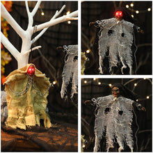Load image into Gallery viewer, Halloween Hanging Ghost Glow with Scary Laughter Skulls Skeleton Adjustable Arm Ghostr Spooky Secret Room Bar Horror Decorations Props