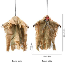 Load image into Gallery viewer, Halloween Hanging Ghost Glow with Scary Laughter Skulls Skeleton Adjustable Arm Ghostr Spooky Secret Room Bar Horror Decorations Props