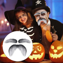Load image into Gallery viewer, Halloween Simulation Fake Beard Eyebrows Santa Claus Beard Long Hair Black Big Beard Party One Beard Dress Up