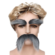 Load image into Gallery viewer, Halloween Simulation Fake Beard Eyebrows Santa Claus Beard Long Hair Black Big Beard Party One Beard Dress Up