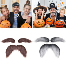 Load image into Gallery viewer, Halloween Simulation Fake Beard Eyebrows Santa Claus Beard Long Hair Black Big Beard Party One Beard Dress Up