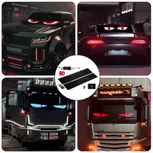Load image into Gallery viewer, 2Pcs Devil Eyes Light Bluetooth APP Control with Car Charger DIY Programmable Flexible LED Display Scrolling Sign Light for Car Truck Windshield