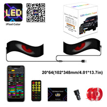 Load image into Gallery viewer, 2Pcs Devil Eyes Light Bluetooth APP Control with Car Charger DIY Programmable Flexible LED Display Scrolling Sign Light for Car Truck Windshield