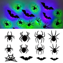 Load image into Gallery viewer, Halloween 3D LED Bat Spider Decor Wall Window Atmosphere Scene Setter Bat Spider LED Scary Halloween Party Wall Decoration