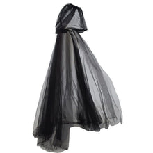 Load image into Gallery viewer, Halloween Grim Reaper Cloak with Hood Gothic Victorian Mysterious Witch Costume Long Cape Sheer Mesh Elegant Gothic Party Performance Cosplay Ghost