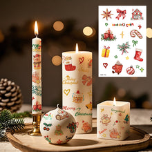 Load image into Gallery viewer, Christmas Scratch-off Stickers Festive DIY Candle Decor Creative Candle Stickers Creative Christmas Decorations