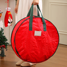 Load image into Gallery viewer, Large Capacity Christmas Tree/Decoration/Wreath Storage Bag Round Zipper Dust-Proof Water-Resistant Organizer for Christmas Gift Bag