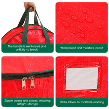 Load image into Gallery viewer, Large Capacity Christmas Tree/Decoration/Wreath Storage Bag Round Zipper Dust-Proof Water-Resistant Organizer for Christmas Gift Bag