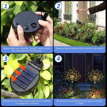 Load image into Gallery viewer, Solar Powered Sparkle Lawn Lights Outdoor Garden LED Dandelion String Lights Firework Design for Landscape Wedding Party Decor