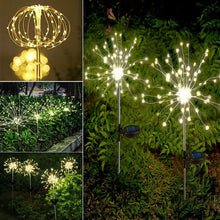 Load image into Gallery viewer, Solar Powered Sparkle Lawn Lights Outdoor Garden LED Dandelion String Lights Firework Design for Landscape Wedding Party Decor