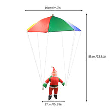 Load image into Gallery viewer, Magic Flying Parachuting Santa LED Lights USB/Battery/Solar Powered Funny Family Christmas Eve Decorations Ornament String Light