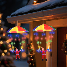 Load image into Gallery viewer, Magic Flying Parachuting Santa LED Lights USB/Battery/Solar Powered Funny Family Christmas Eve Decorations Ornament String Light