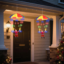Load image into Gallery viewer, Magic Flying Parachuting Santa LED Lights USB/Battery/Solar Powered Funny Family Christmas Eve Decorations Ornament String Light
