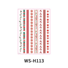 Load image into Gallery viewer, Christmas Sticker for Candle Window Face/Body Easy Apply Holiday Party Tattoo Sticker Set Home Decoration