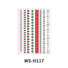 Load image into Gallery viewer, Christmas Sticker for Candle Window Face/Body Easy Apply Holiday Party Tattoo Sticker Set Home Decoration
