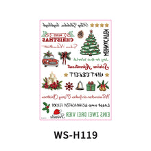 Load image into Gallery viewer, Christmas Sticker for Candle Window Face/Body Easy Apply Holiday Party Tattoo Sticker Set Home Decoration