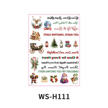 Load image into Gallery viewer, Christmas Sticker for Candle Window Face/Body Easy Apply Holiday Party Tattoo Sticker Set Home Decoration