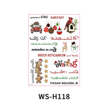 Load image into Gallery viewer, Christmas Sticker for Candle Window Face/Body Easy Apply Holiday Party Tattoo Sticker Set Home Decoration