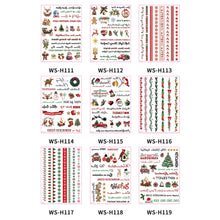 Load image into Gallery viewer, Christmas Sticker for Candle Window Face/Body Easy Apply Holiday Party Tattoo Sticker Set Home Decoration