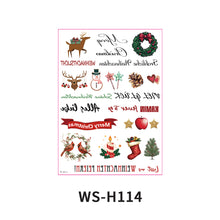 Load image into Gallery viewer, Christmas Sticker for Candle Window Face/Body Easy Apply Holiday Party Tattoo Sticker Set Home Decoration