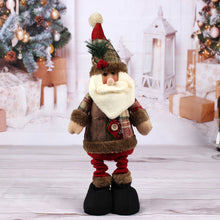 Load image into Gallery viewer, Christmas Fabric Stretchable Elder Doll Adjustable Santa Reindeer Snowman Stretch Leg Doll Christmas Collectible Tabletop Decoration Toy