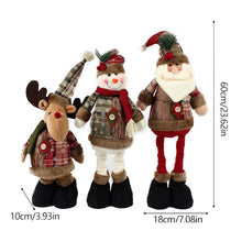 Load image into Gallery viewer, Christmas Fabric Stretchable Elder Doll Adjustable Santa Reindeer Snowman Stretch Leg Doll Christmas Collectible Tabletop Decoration Toy