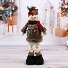 Load image into Gallery viewer, Christmas Fabric Stretchable Elder Doll Adjustable Santa Reindeer Snowman Stretch Leg Doll Christmas Collectible Tabletop Decoration Toy
