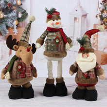 Load image into Gallery viewer, Christmas Fabric Stretchable Elder Doll Adjustable Santa Reindeer Snowman Stretch Leg Doll Christmas Collectible Tabletop Decoration Toy