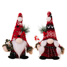 Load image into Gallery viewer, Christmas Gnome Ornament Knitted Doll Fuzzy Christmas Gnome Figurine Fairy Tale Decor Christmas Table Centerpiece Gift