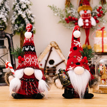 Load image into Gallery viewer, Christmas Gnome Ornament Knitted Doll Fuzzy Christmas Gnome Figurine Fairy Tale Decor Christmas Table Centerpiece Gift