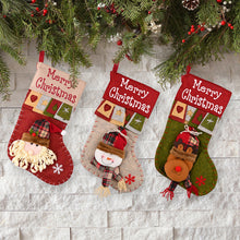 Load image into Gallery viewer, Jumbo Christmas Gift Stocking Bag 48cm Classic Reusable Christmas Tree Decoration Sock Gift Holder Fireplace Hanger Gift For Kids/Friends/Family