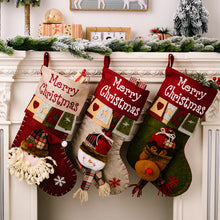 Load image into Gallery viewer, Jumbo Christmas Gift Stocking Bag 48cm Classic Reusable Christmas Tree Decoration Sock Gift Holder Fireplace Hanger Gift For Kids/Friends/Family