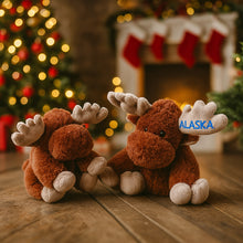 Load image into Gallery viewer, Christmas Lovely Plush Reindeer Toy Soft Cartoon Animal Deer Adorable Christmas Party Favor Supplies Gift Idea for Kids Christmas Festival