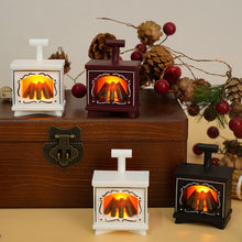 Load image into Gallery viewer, Christmas Night Light Dollhouse Tabletop Fireplace Lamp Flickering Flame Effect Retro Christmas Atmosphere Ambient Light Unique Christmas Idea