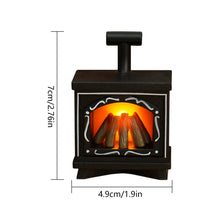 Load image into Gallery viewer, Christmas Night Light Dollhouse Tabletop Fireplace Lamp Flickering Flame Effect Retro Christmas Atmosphere Ambient Light Unique Christmas Idea
