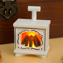 Load image into Gallery viewer, Christmas Night Light Dollhouse Tabletop Fireplace Lamp Flickering Flame Effect Retro Christmas Atmosphere Ambient Light Unique Christmas Idea