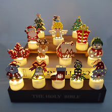 Load image into Gallery viewer, Novelty Christmas Flameless LED Candle Light Flickering Flame Effect Festival Party Atmosphere Tabletop Decor Light