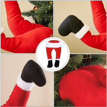 Load image into Gallery viewer, Creative Santa Legs Christmas Tree Decoration Funny Festive Character Plush Legs Topper Alternative Unique Christmas Gift Pile Decor