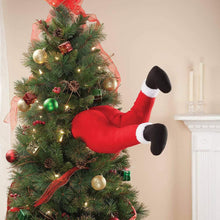 Load image into Gallery viewer, Creative Santa Legs Christmas Tree Decoration Funny Festive Character Plush Legs Topper Alternative Unique Christmas Gift Pile Decor