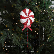 Load image into Gallery viewer, Christmas Tree Candy Cane Decoration Sweet Sparkling Candy Model with String Christmas Lollipop Cane Decorations Set for Tree