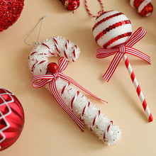 Load image into Gallery viewer, Christmas Tree Candy Cane Decoration Sweet Sparkling Candy Model with String Christmas Lollipop Cane Decorations Set for Tree