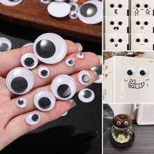 Load image into Gallery viewer, 100pcs Self-Adhesive Wiggle Eyes Moving Pupil Wiggling Eyeballs Multi-Size DIY Doll Craft Supplies Funny Embellishment Eyes Movable Pupil Stickers