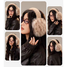 Load image into Gallery viewer, Winter Leopard Print Earmuffs Soft Plush Winter Ear Warmers for Women Folding Earflap Windproof Outdoor Fur EarMuff